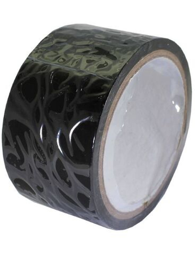 Чёрный скотч для связывания Bondage Tape - 15 м. (Цвет: черный)