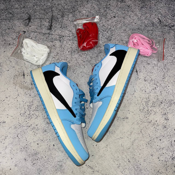Кроссовки Nike Air Jordan 1 Low Travis Scott blue/white