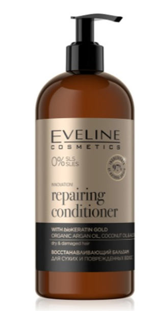 Eveline Восстанавливающий бальзам для сухих и поврежденных волос серии Organic Gold, 500мл