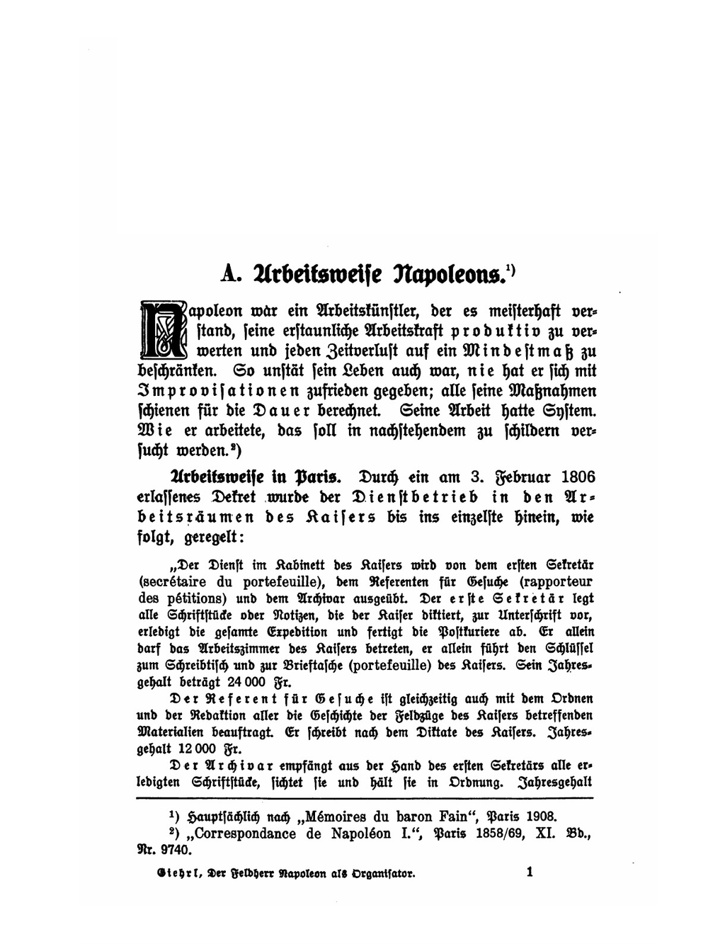 Der Feldherr Napoleon Als Organisator | Hermann Giehrl