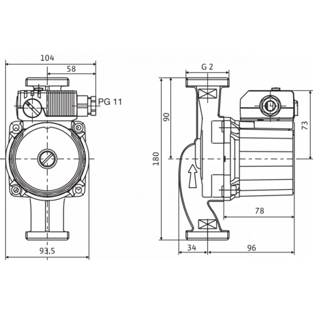 Насос циркуляционный RS 30/2; 40Вт; 1*230В; 2,5м3/ч; 4119789