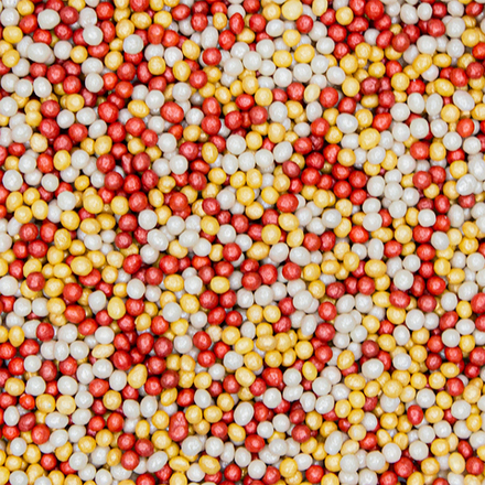 Посыпка Шарики Бордово-серебряно-золотые 50 гр