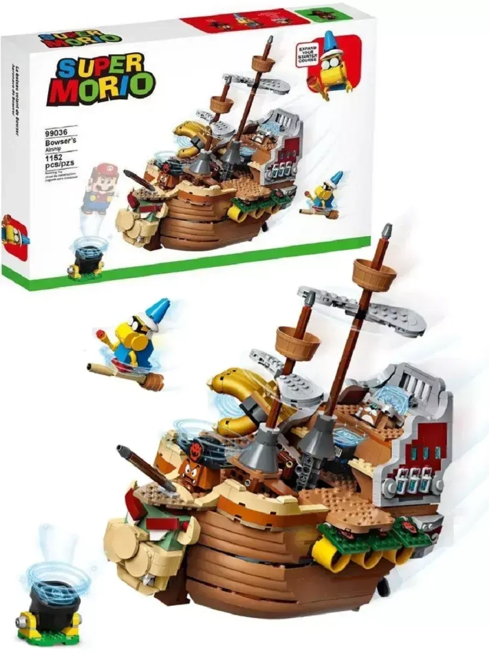 Конструктор Марио Летучий корабль Боузера 1152 детали