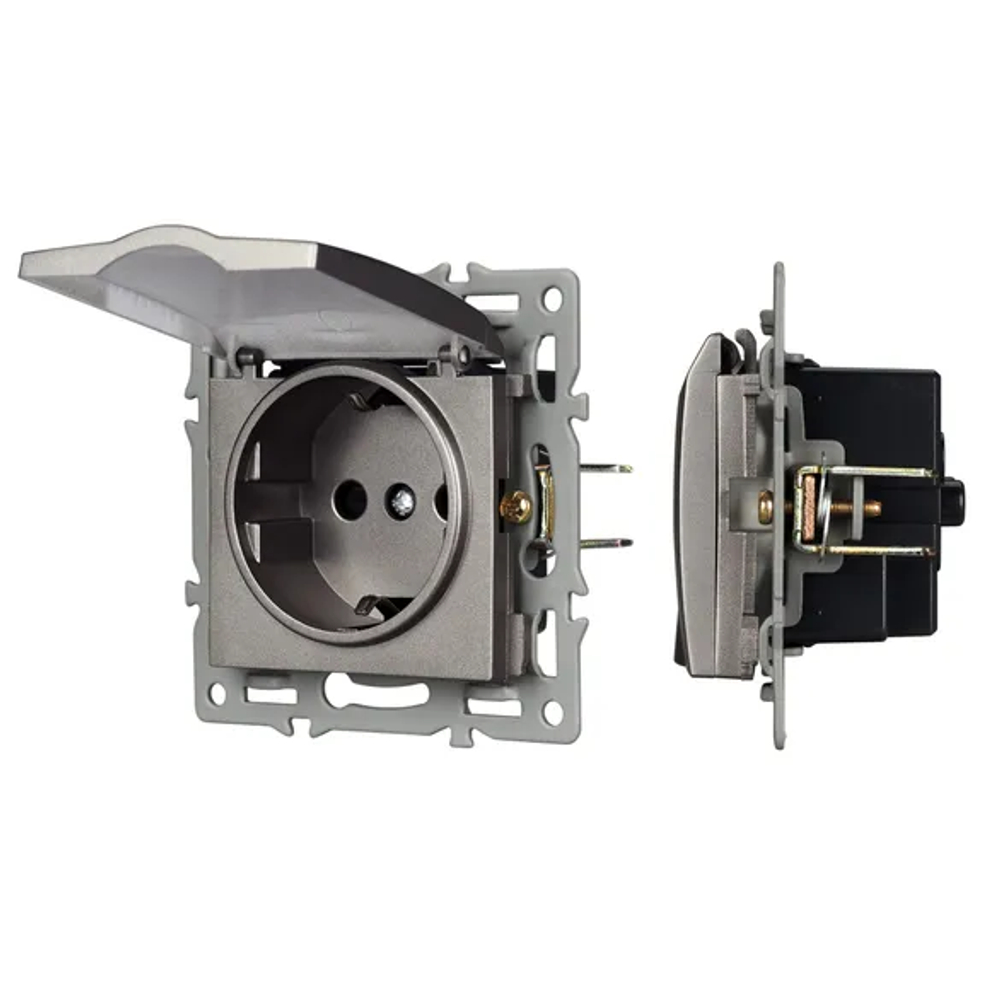 Механизм розетки влагозащищённый SCT-MCP-PL-GR (250V, 16A) (Arlight, -) 043747