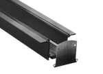 Встраиваемый алюминиевый профиль под шпаклевку,   40х76х3000. Цвет: Черный матовый,  RAL9005, Серия:DN8ALE