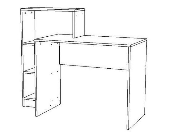 Стол-стеллаж  ДЕЛИ  левый
