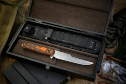 Подарочный набор: Alpha D2 Stonewash Black-Orange G10 и шкатулка 80 лет Великой Победы