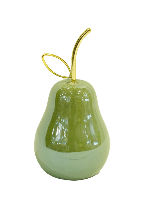 ДЕКОР ГРУША ЗЕЛЕНАЯ КЕРАМИЧЕСКАЯ