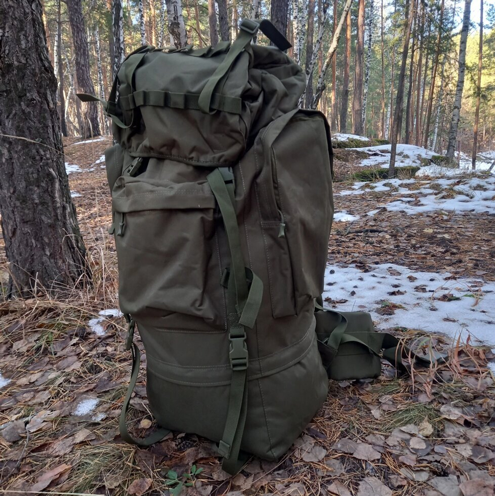 Большой каркасный тактический рюкзак (хаки-олива, 100 л.)