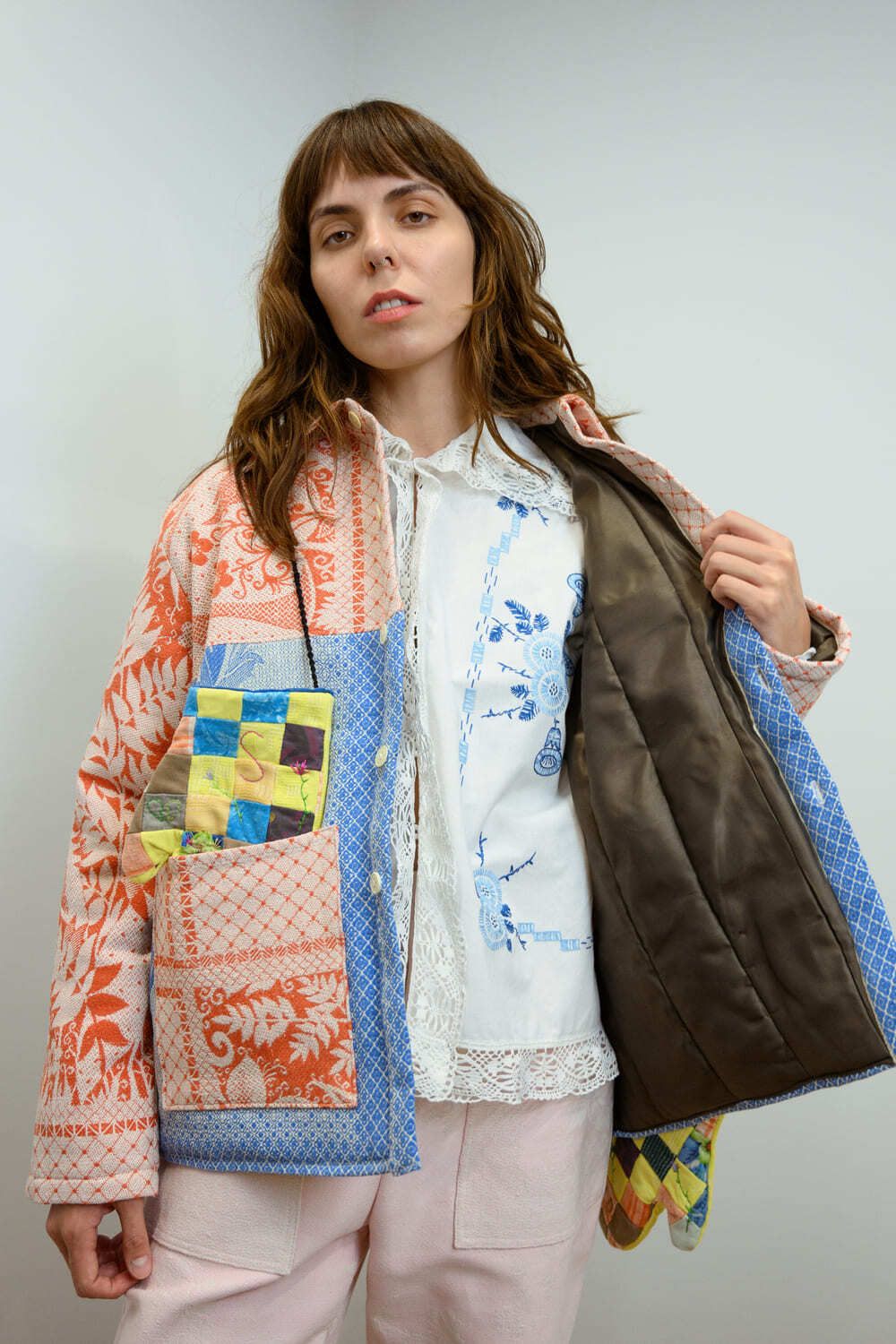 Куртка Soeurs с Красным Утепленная 2 красно-синяя