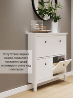 IKEA Обувница 3 ящ, HEMNES 89х127х30, черная/св-коричневая, из массива сосны, КЫМОР (ХЕМНЭС ИКЕА)