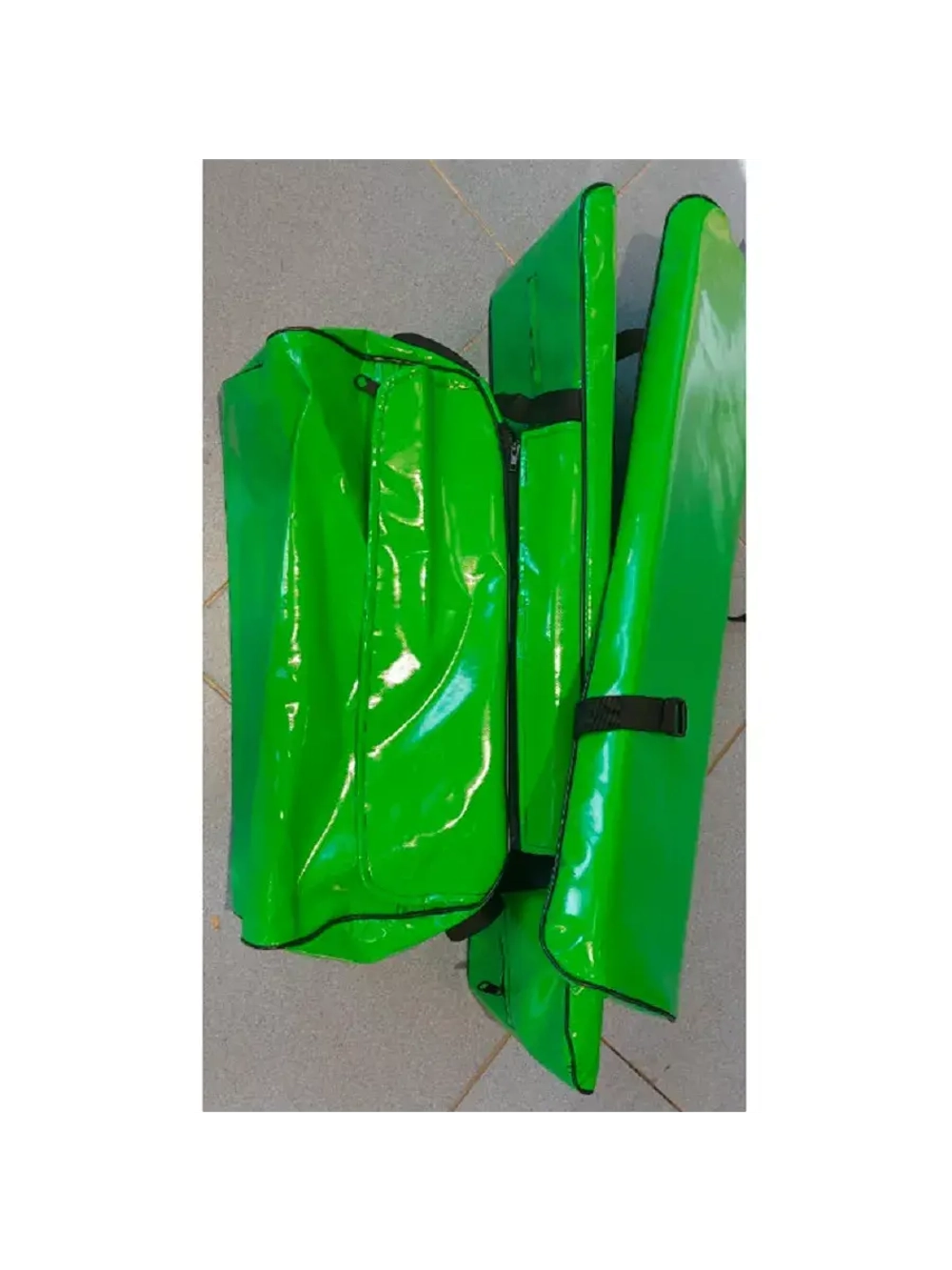 Мягкие накладки (4см)+сумка ПВХ для лодки 75*20см (зеленый)