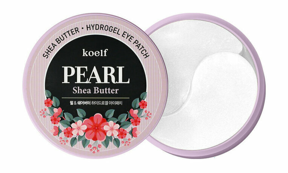 Koelf Патчи гидрогелевые с маслом ши - Pearl&shea butter eye patch
