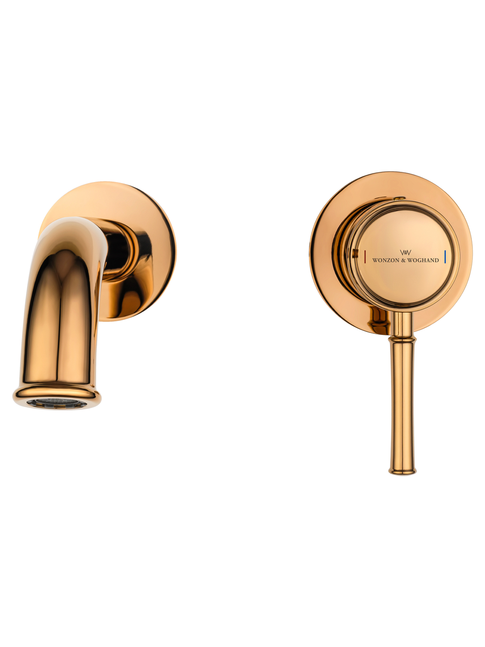 Смеситель для раковины встраиваемый WONZON & WOGHAND TOR, Розовое золото (WW-88869073-RG)