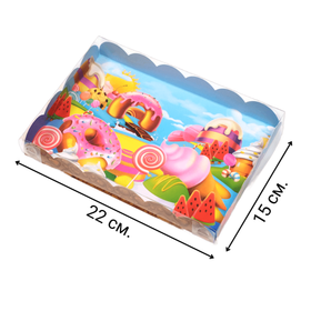 Коробочка для печенья, "Сладкая долина", 22 х 15 х 3 см