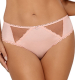 Трусики-слипы с треугольными сетчатыми вставками (Размер: S) (Цвет: персиковый)