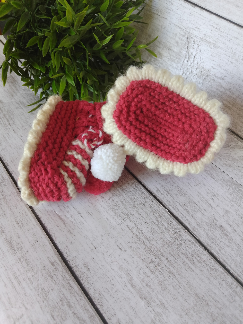 Пинетки с помпонами