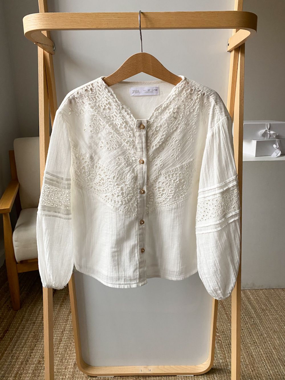 Хлопковая блузка Zara, 122