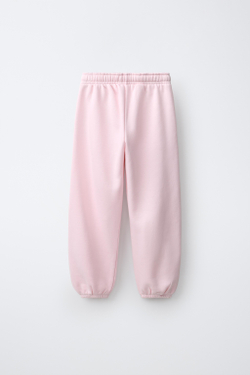 ZARA БРЮКИ-ДЖОГГЕРЫ ИЗ МЯГКОЙ ТКАНИ, РОЗОВЫЙ