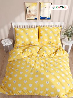 Постельное белье сатин Milky Garden "Жизель" 2-спальное Наволочка 50x70 см 2 шт Простынь 240x215 см Пододеяльник 175x215 см