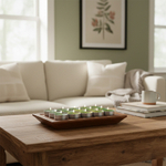 Набор ароматических свечей Selja, 12 свечей, парафин/ароматизатор зеленое яблоко