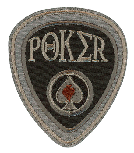 Термоаппликация "Покер", цвет черный с серым (10013090/031018/0015376/1_Китай)