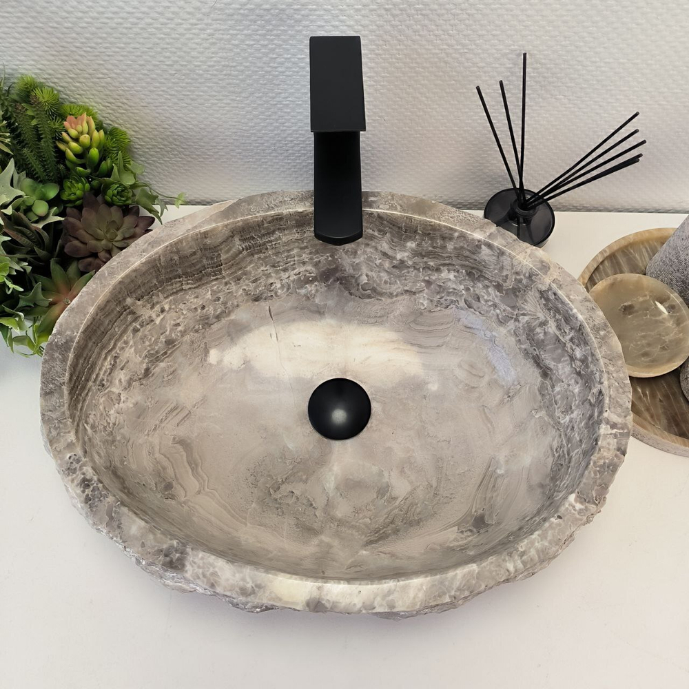 Раковина из оникса Erozy Grey EO-63184 51*40*15 0096