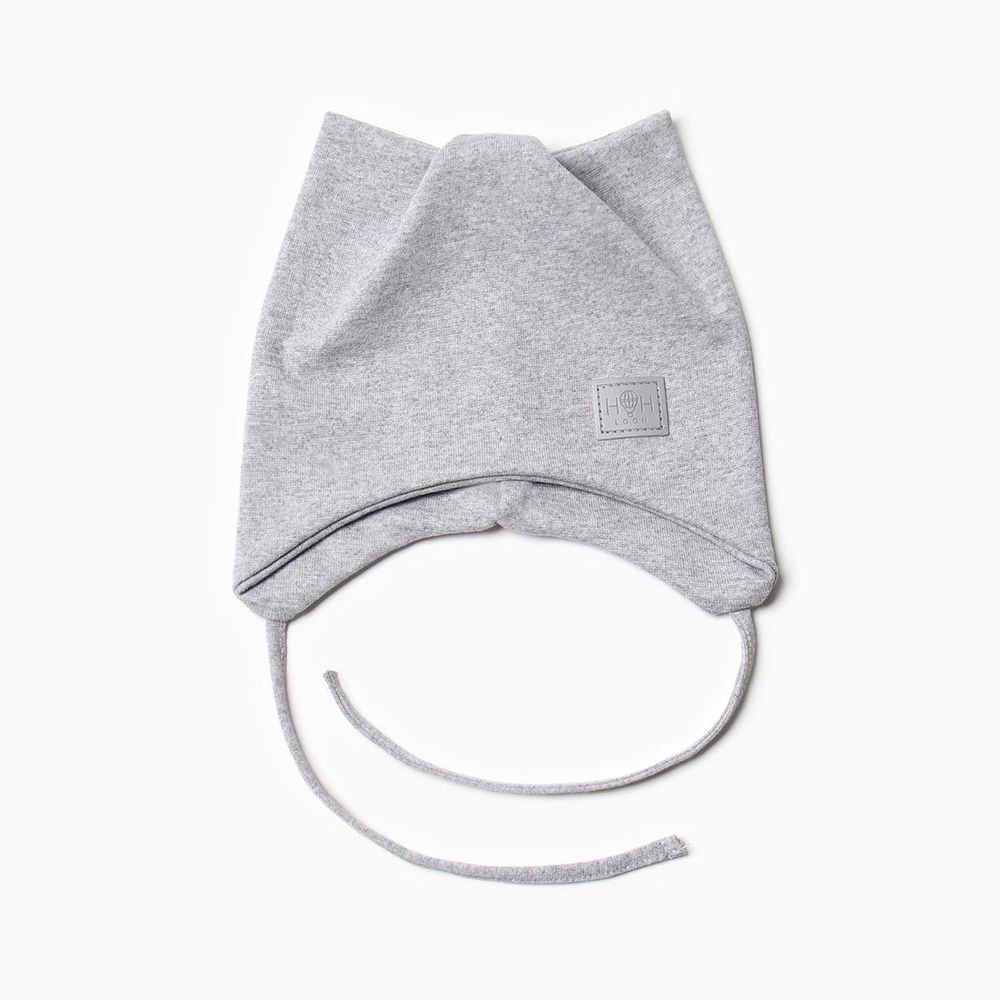 Шапка-кошка для девочки цвет серый меланж, р. 42-46 9931363 (HOH LOON)