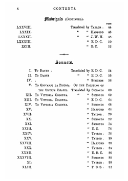 Selected poems from Michelangelo Buonarroti, with translations from various sources | Michelangelo Buonarroti