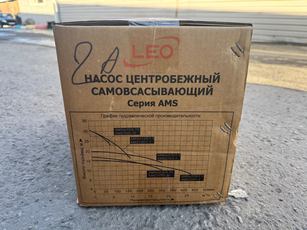 Бытовой одноступенчатый насос LEO AMSm370/1.1