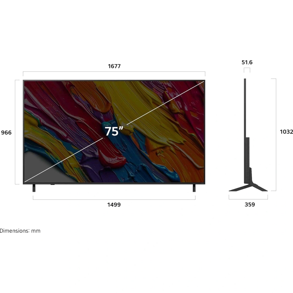 Телевизор LG 75QNED82A6B.ARUG 75" 4K Ultra HD LED Smart чер.титан