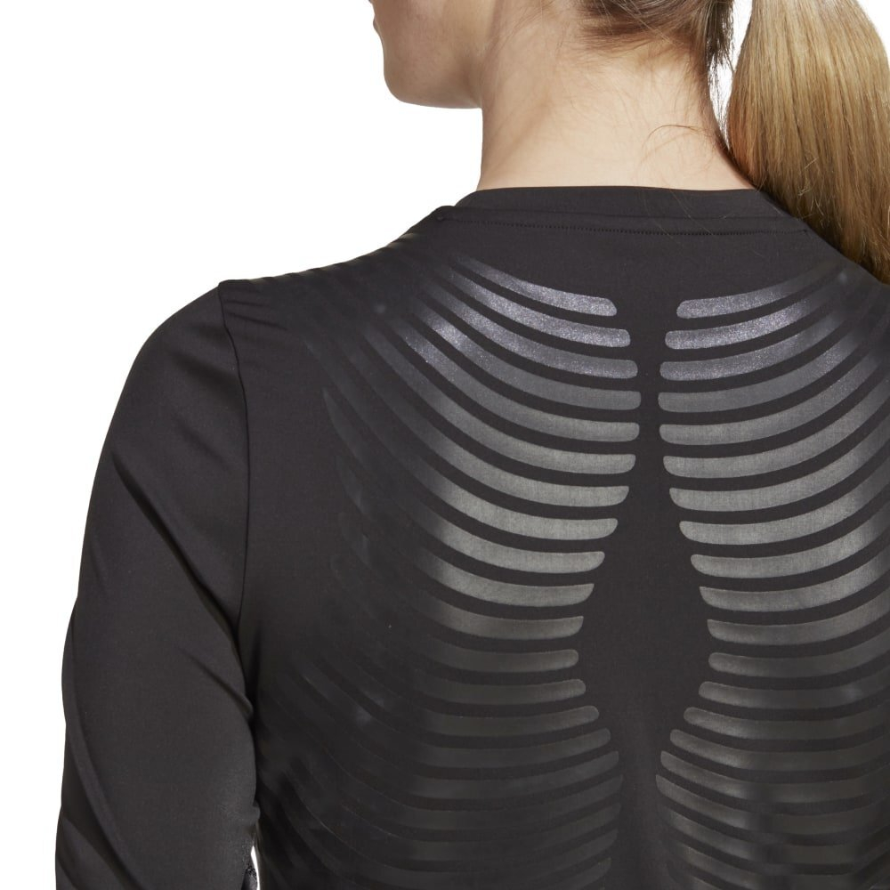 Баскетбольная женская футболка adidas Techfit Control X Rgeon™ Long Sleeve Tee Black