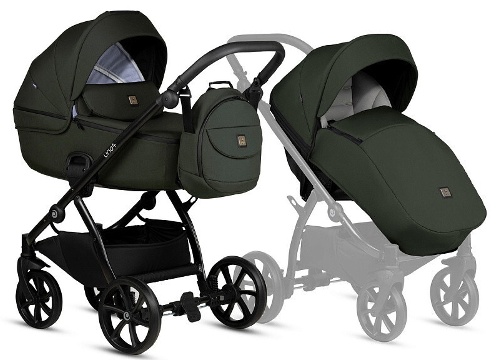 Детская коляска Tutis Uno 5 Plus Essential collection 3 в 1 с автокреслом Elo Lux EduSky Black 1402144 Pistacchio