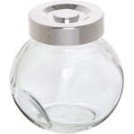 Банка для продуктов стеклянная 100 мл с крышкой, плоская