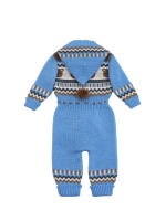 Вязаный комбинезон для новорожденных и малышей на молнии