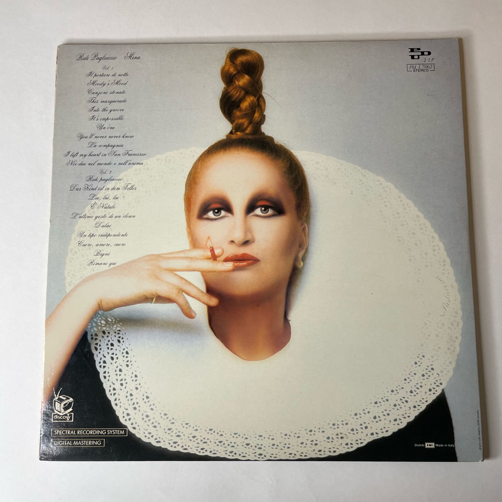 Винтажная виниловая пластинка LP Mina Ridi Pagliaccio (Италия 1988)