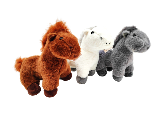 Мягкая игрушка Лошадка в ассорт. 20х20см