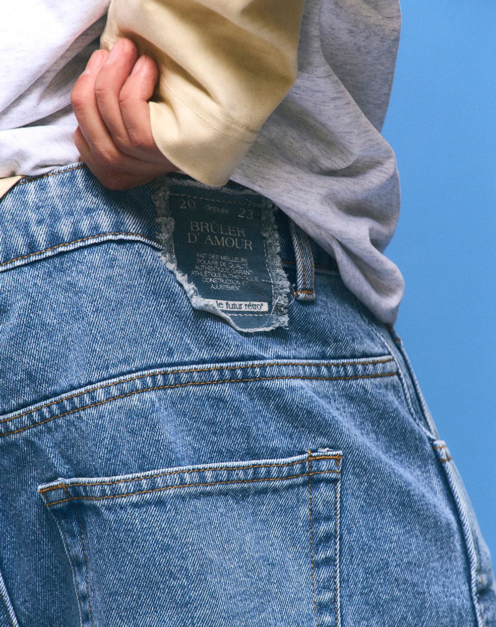 Джинсы Bruler d'Amour Skateur Fantôme синие