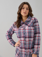 Халат Х-138/клеткасерая-краснобелая