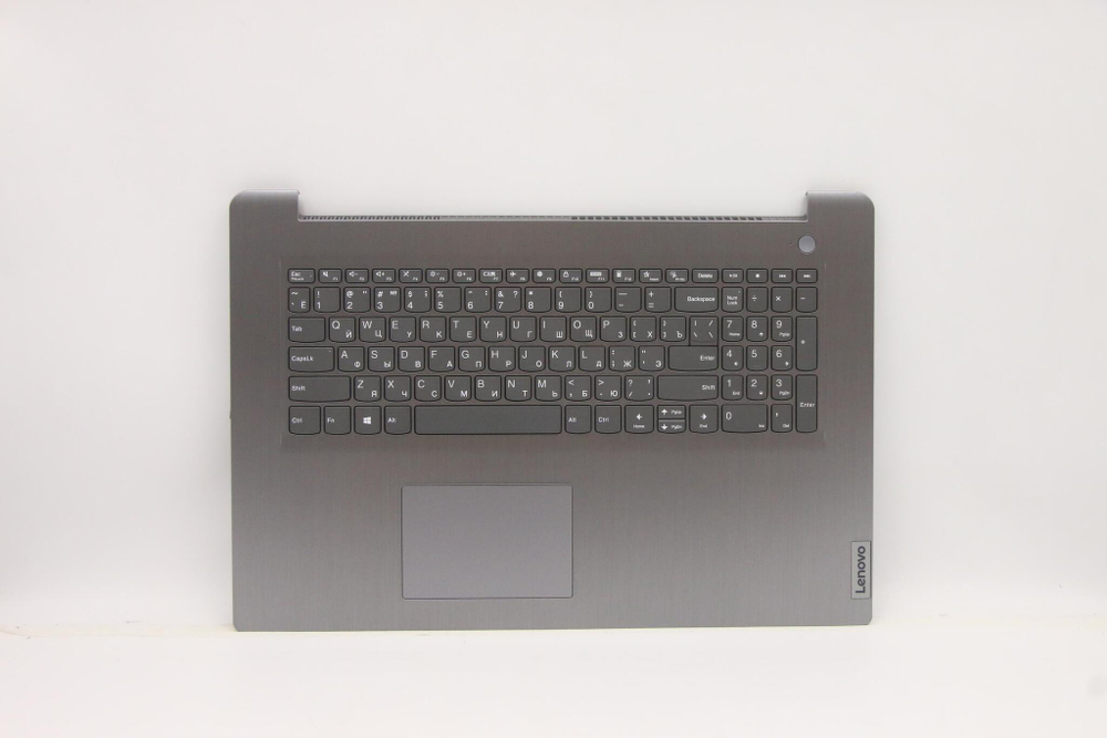 Верхняя панель с клавиатурой (топкейс) для ноутбука Lenovo 3-17ITL6 (W/O FingerPrint) серая , раскладка - русская(5CB1B97567)