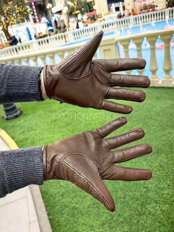 Перчатки из кожи крокодила AC-78