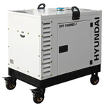Электростанция дизельная с воздушным охлаждением HYUNDAI DHY 14000SE-T в кожухе