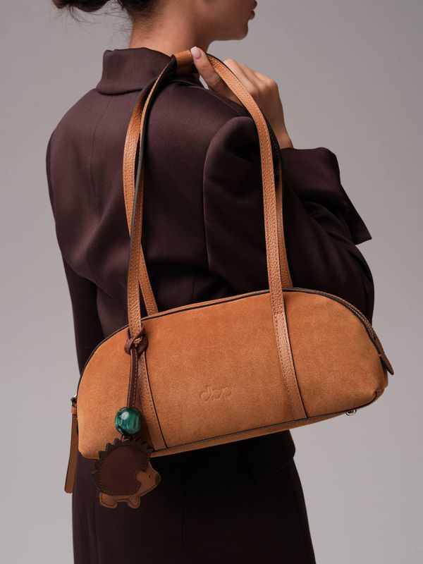 Женская замшевая сумка DBR 31225 желтый янтарь