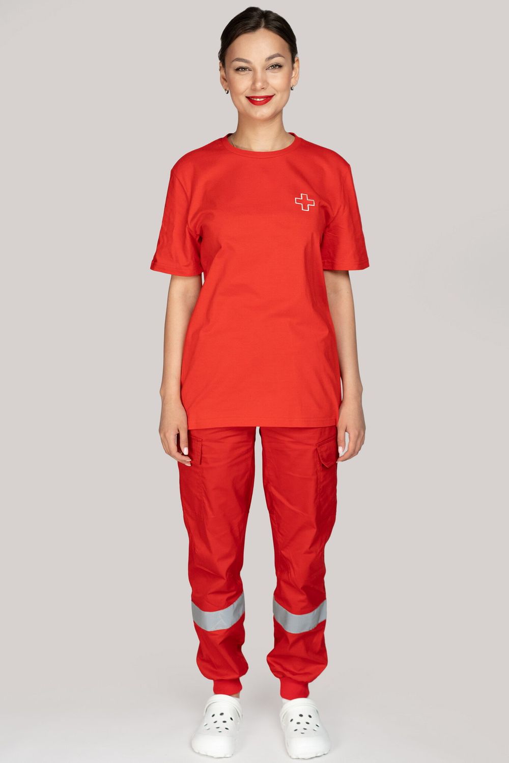 Футболка женская Скорая помощь MedicLine КРАСНАЯ