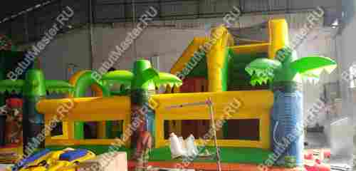 Коммерческий надувной батут "Сафари джунгли" 5,5*4,5*3,5 м