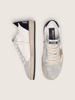 Ball Star in nappa and suede with glitter star and black heel tab