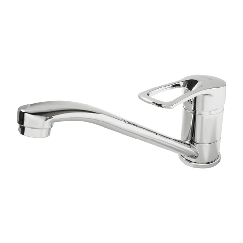 Смеситель для кухни 40к F49701-B FRAP (дли. плоск. пов. излив, п/гайку, хром, силумин)