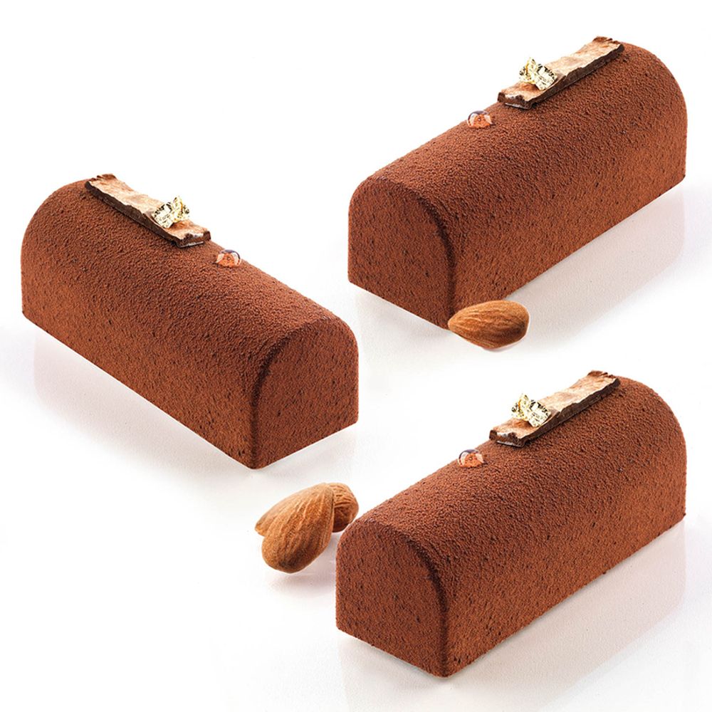 Форма силиконовая для приготовления пирожных и конфет midi buche, 17х30 см