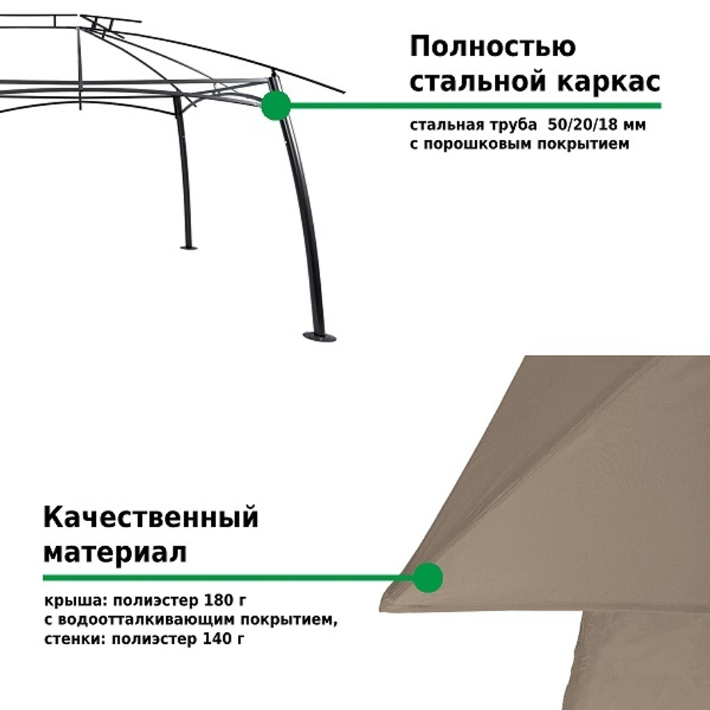 Тент садовый Green Glade 1151