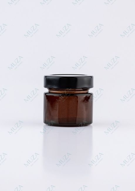 Баночка 100мл. темное стекло с металл. крышкой в комплекте